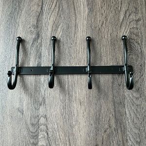 Black metal wall hook